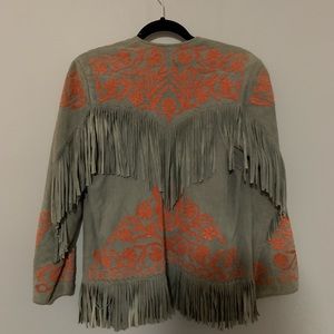 credible suede grey fringe Haeberli jacket 🍊